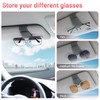 Sunglass Holder for Car Visor Sunglasses Clip Magnetic Leather Glasses
