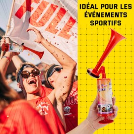 FARBIN Boat Horn Bear Horn Hand Pump Trumpet Air Horn Air Horn Portable Party Stadium Sports Events Scale (Large ABS Horn, Pack of 2)