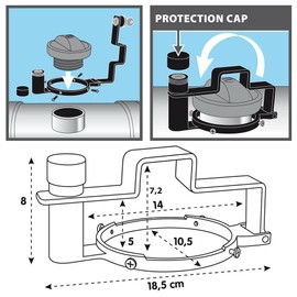 TRUCK DUCK® Universal Fuel Cap Anti-Theft 80 mm Safety Protection Lock Tank Lock Diesel Truck Diesel Tank
