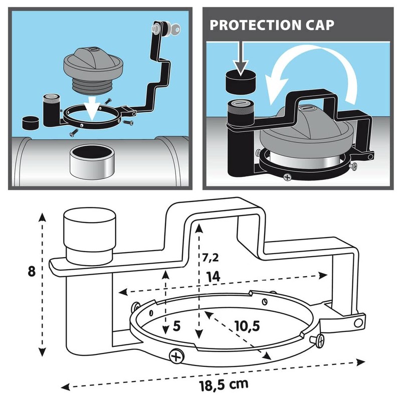 TRUCK DUCK® Universal Fuel Cap Anti-Theft 80 mm Safety Protection