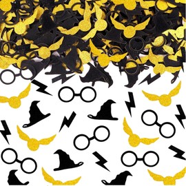 Ruzister Pack of 100 Glitter Wizard Confetti Birthday, Wizard Confetti Birthday, Table Decoration Birthday Decoration, Wizard Confetti for Birthday Party Decoration