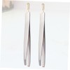 Healeved 2pcs Stainless Steel Eyebrow Tweezers Set Clamps Angled Eyebrow