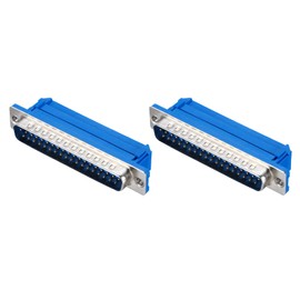 sourcing map D-sub Connector DB37 IDC Crimp Connector Male Socket 37-pin 2-Row Male Serial Port Terminal Breakout for Mechanical Equipment CNC Computers Pack of 2