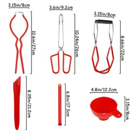 Anzices Set of 6 Canning Jar Kits, Canned Goods Supplies Essentials Boxed Tools Included Canning Funnel, Jar Lifter, Canning Tong, Jar Wrench, Lid Lifter and Bubble Remover Tool