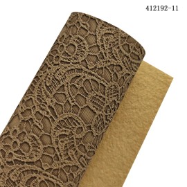 30cmx135cm Roll Solid Colored Flower Embossed Faux Leather Leatherette Fabric Synthetic Leather for Diy Making Bag Shoes CraftsColor: XHT-412192-11