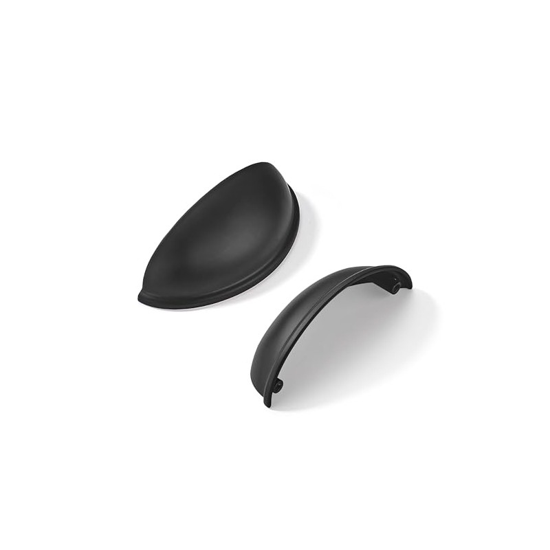 khtumeware 10 Pack 2-1/2" Drawer Pulls Matte Black Cabinet Cup