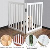 ZJSF Freestanding Indoor Dog Gate for House Foldable Wood White