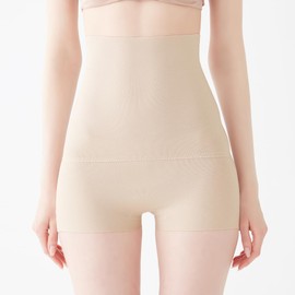 Gunze KL9768 Women's 1/4 Length High Waist Shorts Kireilabo Warming Body Comfort, New Grey-