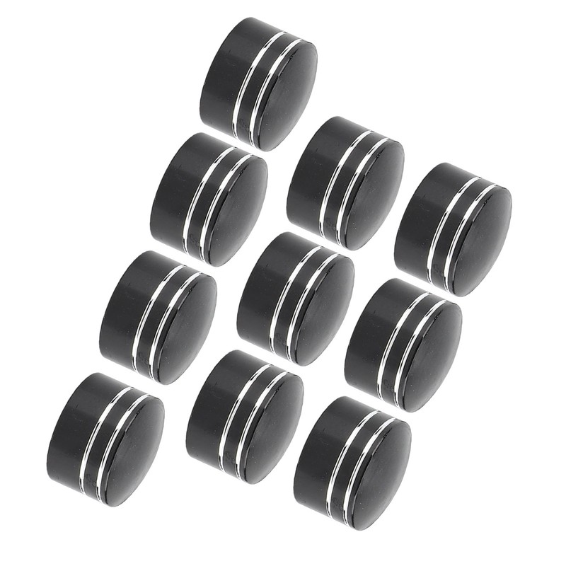 10PCS Motorcycle Head Bolt Cover CNC Aluminum Black Round Grooved