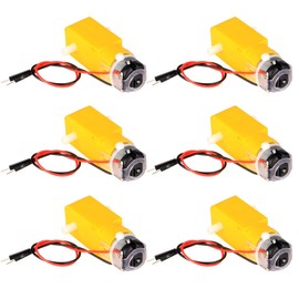 Gebildet 6pcs DC3V-12V DC Prewired Geared Motor for Four-Wheel Drive Toy Car/Robotic Body/Aircraft Toys.Batch Number:Double Axis 1:48