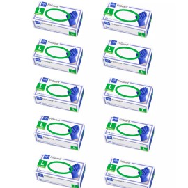 Medline Nitrile Large Powder-Free Exam Gloves, Medline FitGuard Case of 2500ct