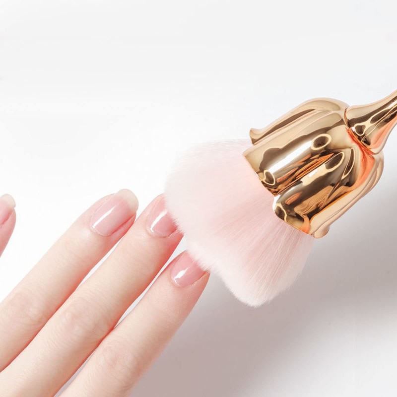 Nail Art Dust Powder Remover Rose Flower Nail Art Brush