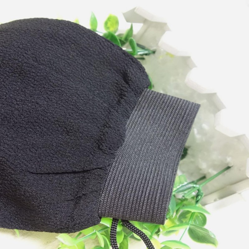 Guante exfoliante de baño negro elástico – MOBUTOFU