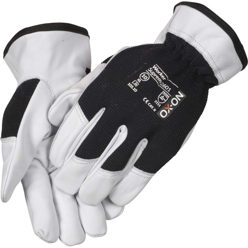 HandschuhMan. OX-ON Stone Work Gloves Soft Leather Gloves with Spandex