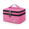 (Double-layer Bag: Fits for 30 bottles, Pink) - Luxja Essential