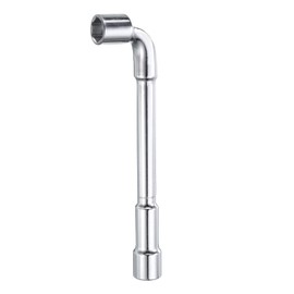 sourcing map L Shaped Angled Hex Socket Wrench 12mm High Carbon Steel Double Ended Metric 6 Point Tubular Socket Spanner for General Repairing, Pipeline, Bicycle Car Maintenance