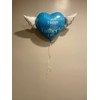 Happy Heavenly Father's Day Balloons heart shaped with angel wings