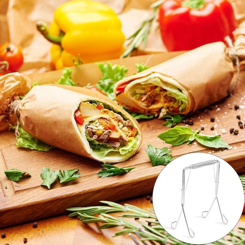 Pack of 10 roulade clips made of stainless steel, reusable,