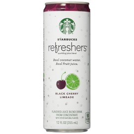 Starbucks Refreshers Black Cherry Limeade Sparkling Green Coffee