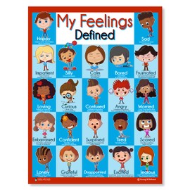 My Feelings Defined PosterTool for teaching processing 22 different emotions for children (15x19) Young N Refined