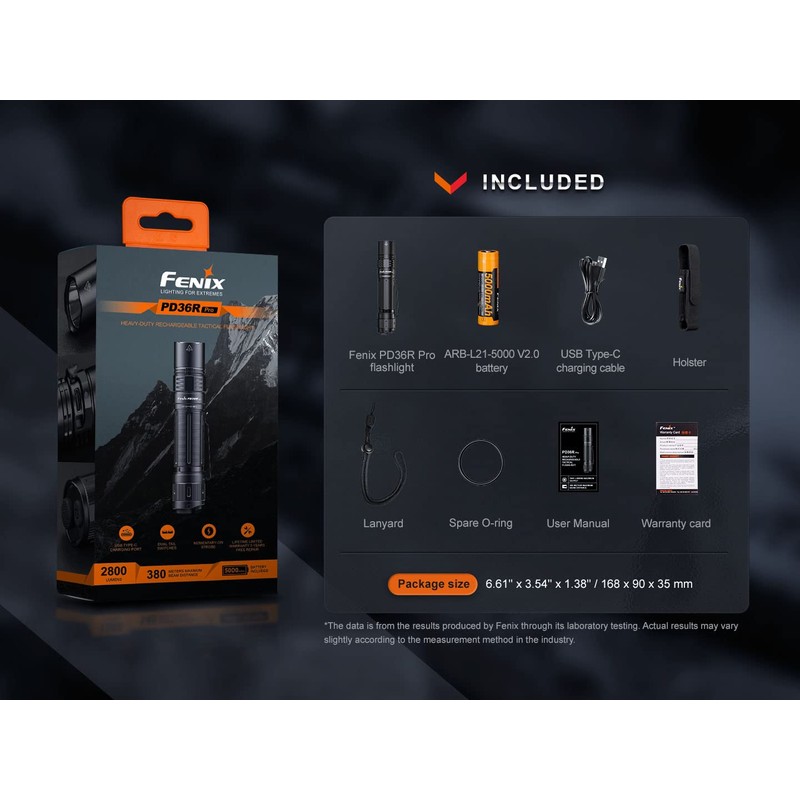 Fenix PD36R Pro 2800 Lumen USB Rechargeable LED Tactical Flashlight