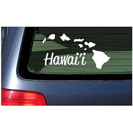 Hawaii with Island Chain - Sticker Vinyl Decal Hawaiian Aloha Hawai'i Hawaiian Islands Design