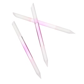 WOONEKY 3pcs Manicure Glass Nail File Double-ended Nail Polishing Tools Includes Transparent and Files Safe and Practical for Home Salon Use