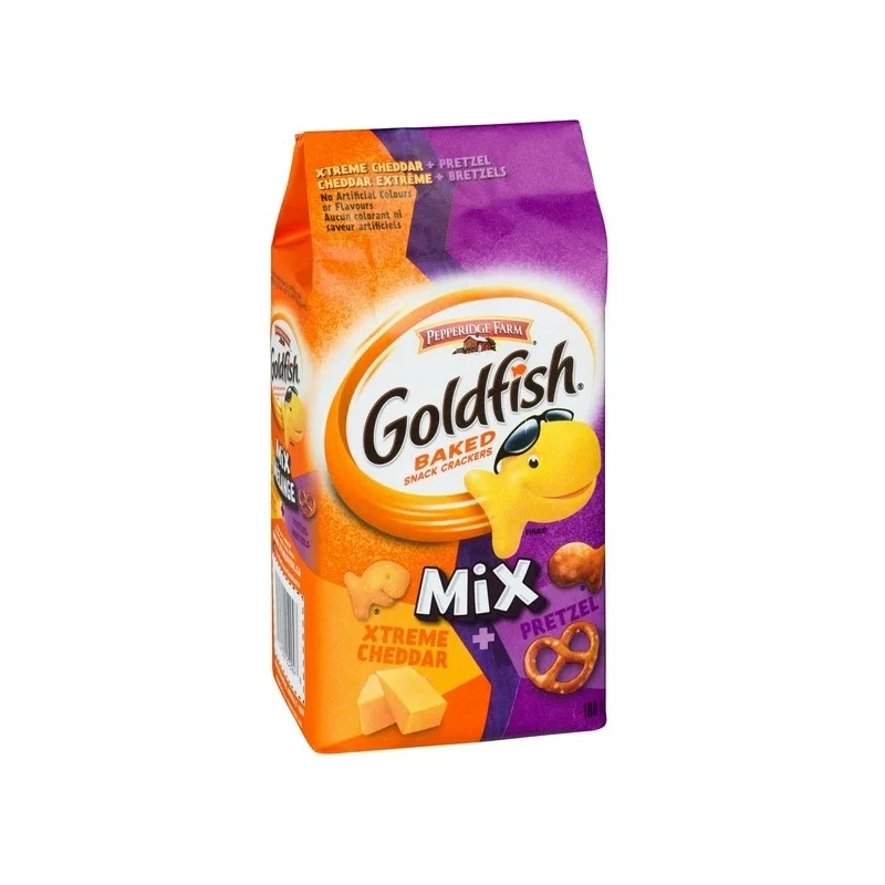 Goldfish Mix Xtreme Cheddar and Pretzel Crackers, 180g