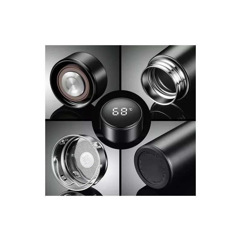 VAGABOX Termo Digital De Acero Inoxidable, Inteligente De De 500