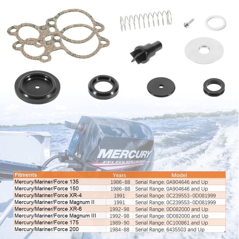 Poppet Valve Kit for Mercury 135-200hp 2.0L 2.5L V6 R,