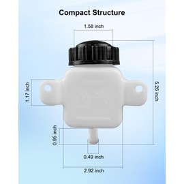 QAGGUM Hydraulic Fluid Expansion Tank & Cap Fit for Bad Boy CZT/Zt Elite Maverick Lawn Mower Replace 067-8090-00