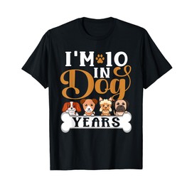 I'm 10 In Dog Years Funny 70th Birthday 70 Years Old T-Shirt for Men Women