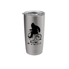 Funny Bigfoot on a Bicycle Cute Biking Yeti Stainless Steel Insulated Tumbler