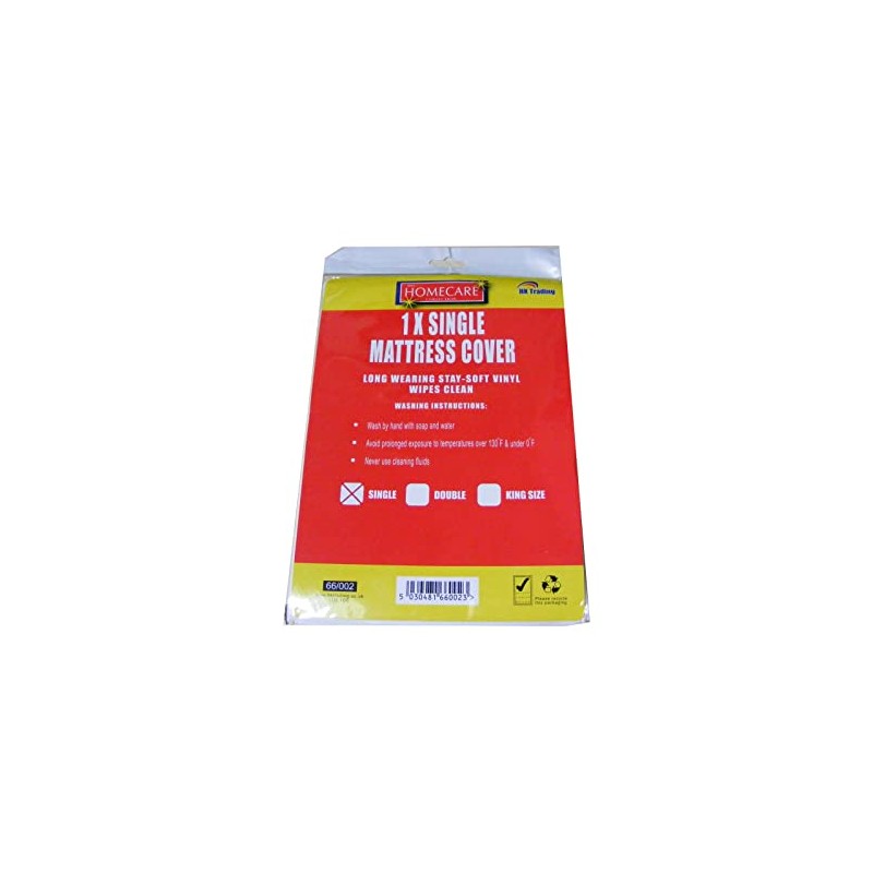 Single Vinyl Plastic Fitted Mattress Bed Cover Sheet Protector
