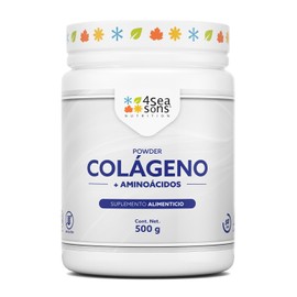 Colágeno en Polvo con Aminoácidos | Collagen Powder | 500 g | Alta Pureza | Sin Conservadores, Sin Azúcar, Sin Soya | Formulated by 4 Seasons Nutrition | Con aminoácidos y vitamina C, suplemento alimenticio en polvo