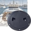 2 Pcs Boat Hatch,4 Inch Black Circular Non Slip Inspection