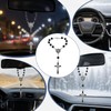 Steering Wheel Rosary Charm, Black Classic Icon Symbolic Disc Pendant,