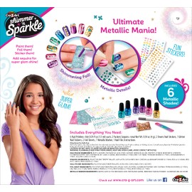 Shimmer 'n Sparkle Metallic Rainbow Nail Art Design Kit for Ages 8 and up