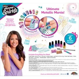 Shimmer 'n Sparkle Metallic Rainbow Nail Art Design Kit for Ages 8 and up