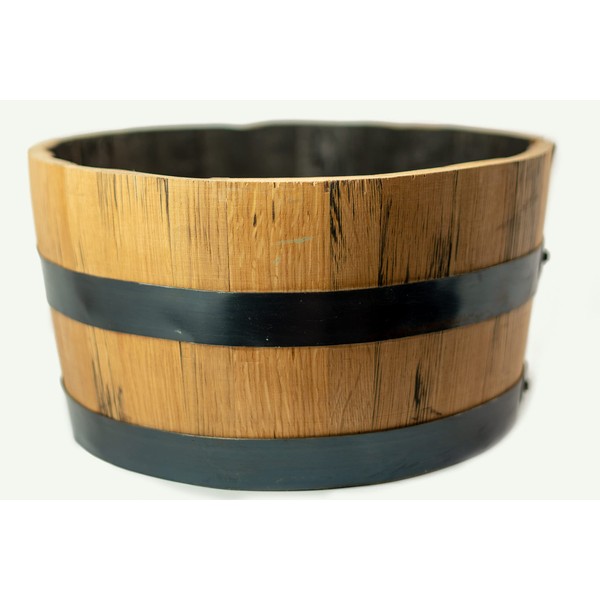 Mini Half Barrel Planters - New Authentic Charred White American