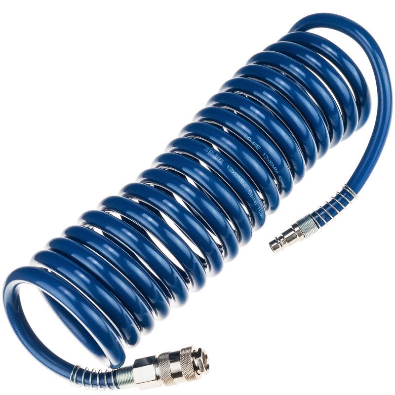 Compressed Air Hose SP-PE 5 m, Flexible Spiral Hose Diameter