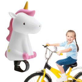 GUOYOU Children's Bicycle Bell, Unicorn Bicycle Squeeze Up Horn, Bicycle Bell, Girls Unicorn Horn, Bicycle Bell, Bicycle Horn, for Boys Girls Children Scooter Balance Bike Accessories (A)