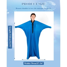 TOPARCHERY Sensory Sox Body Socks - Full-Body Wrap to Relieve Stress for Individuals with Autism - Deep Pressure Simulation Body(Large 56"x27",Blue)