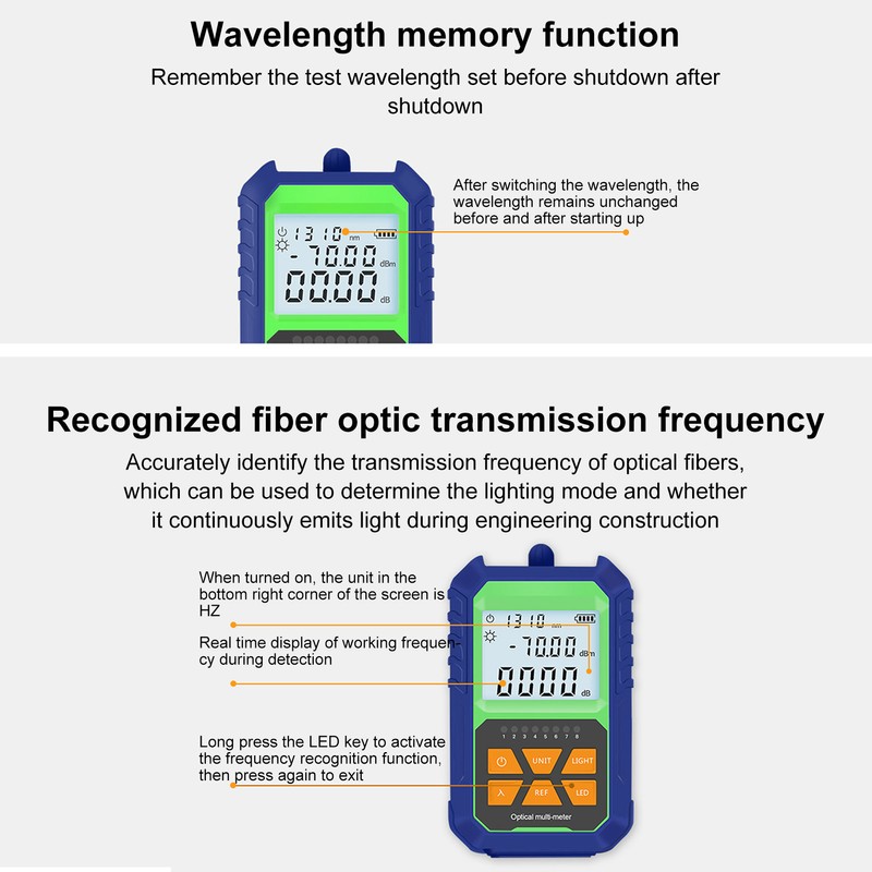 Optical Multi Meter Portable Mini Power Fiber Optic Cable Tester