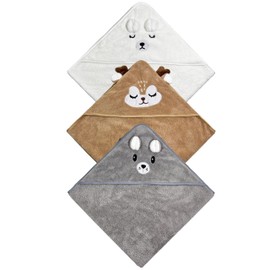 FZSECRIU Pack of 3 Baby First Equipment Newborn Baby Towel Hooded Baby Towel with Hood Bath Towel