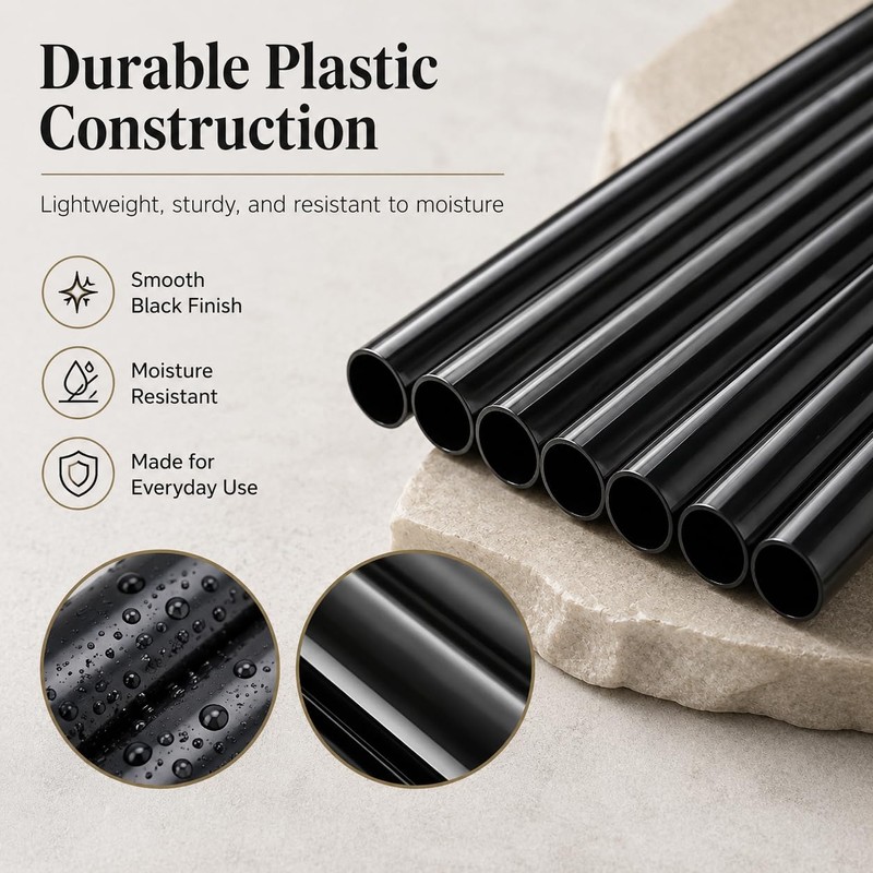 6 Pack Black Pipe Sleeve for to Cover Exposed Plumbing,15mm