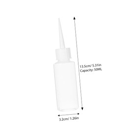 Kichvoe 4pcs Squeeze Bottle 50ml Glue Dispense Bottle Tie Dye Bottles Empty Squeeze Bottles Squeeze Paint Bottles Nose Bottle Hair Color Applicator Bottle White Hair Dye Tie-dye