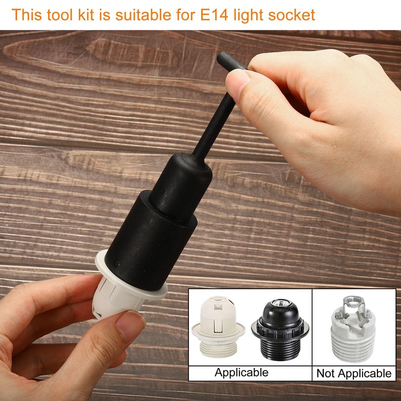 sourcing map E14 Socket Ring Removal Tool T Type with