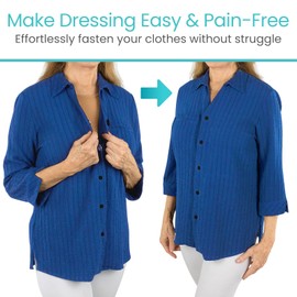 Vive Button Assist Tool (10 Pack) - Magnetic Button Helper for Elderly - Assistive Devices for Disability, Arthritis - Shirt Buttoner Hook, Clothing Adaptive Equipment for Seniors & Stroke Assistance