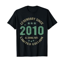 15 Year Old Bday Legend Since 2010 - Vintage 15th Birthday T-Shirt